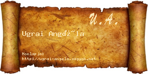 Ugrai Angéla névjegykártya